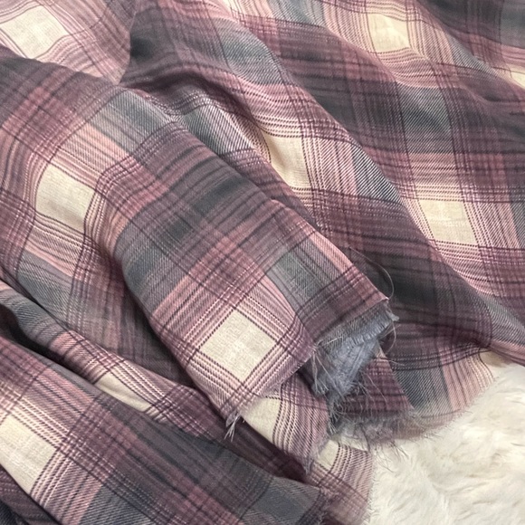 UNIF Riff Plaid Sheer Chiffon Mini Dress - Picture 4 of 4